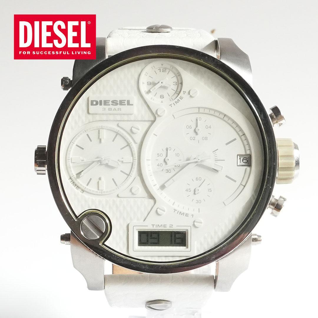 DIESEL ディーゼル DZ7194 シルバー 腕時計 TRIPLETIME