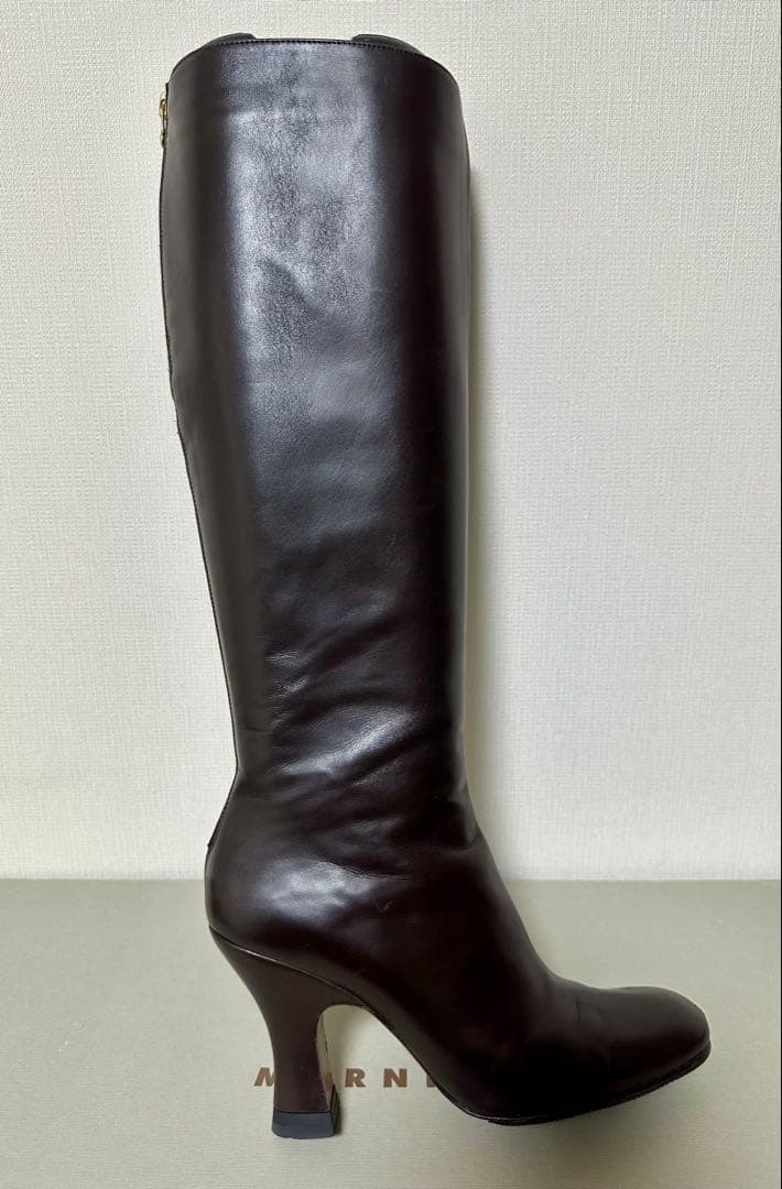 【美品/MARNI】ジップアップロングブーツ 38（24.5〜25cm）