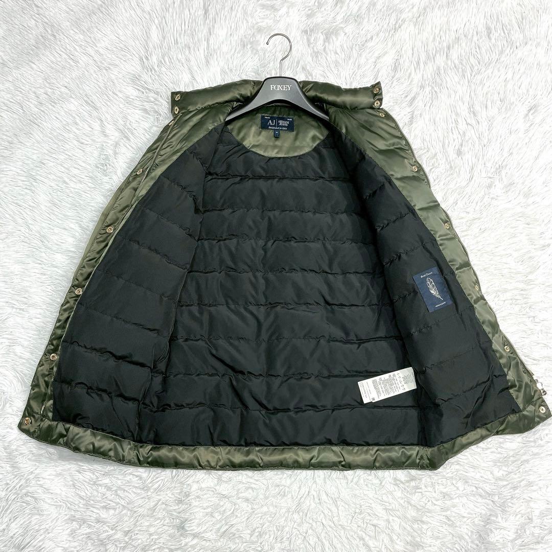 未使用級★ARMANI JEANS★ロゴ金具 モッズコート リアルダウン 38