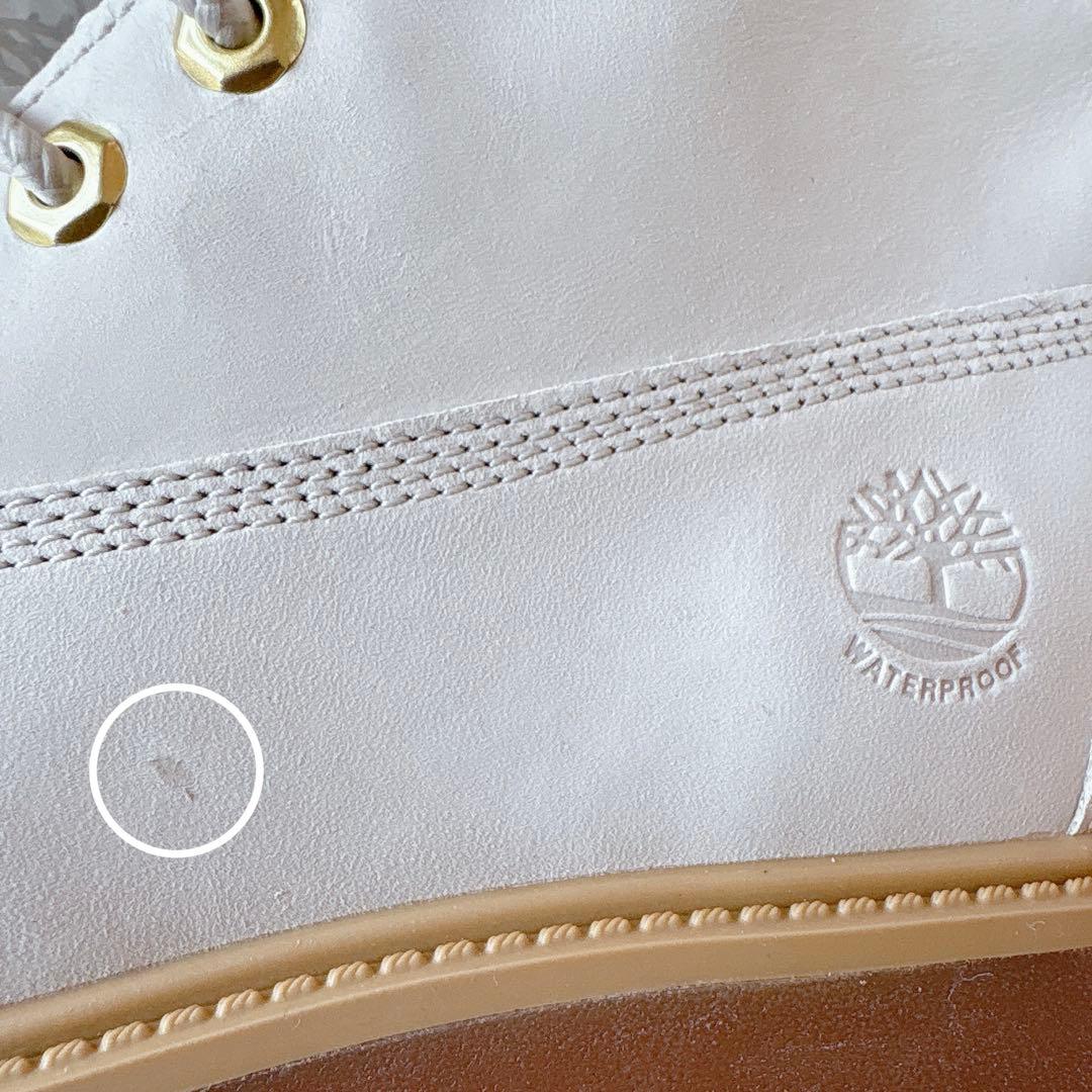 美品★ティンバーランド｜24AW 防水 プラットフォームブーツ 白 24cm