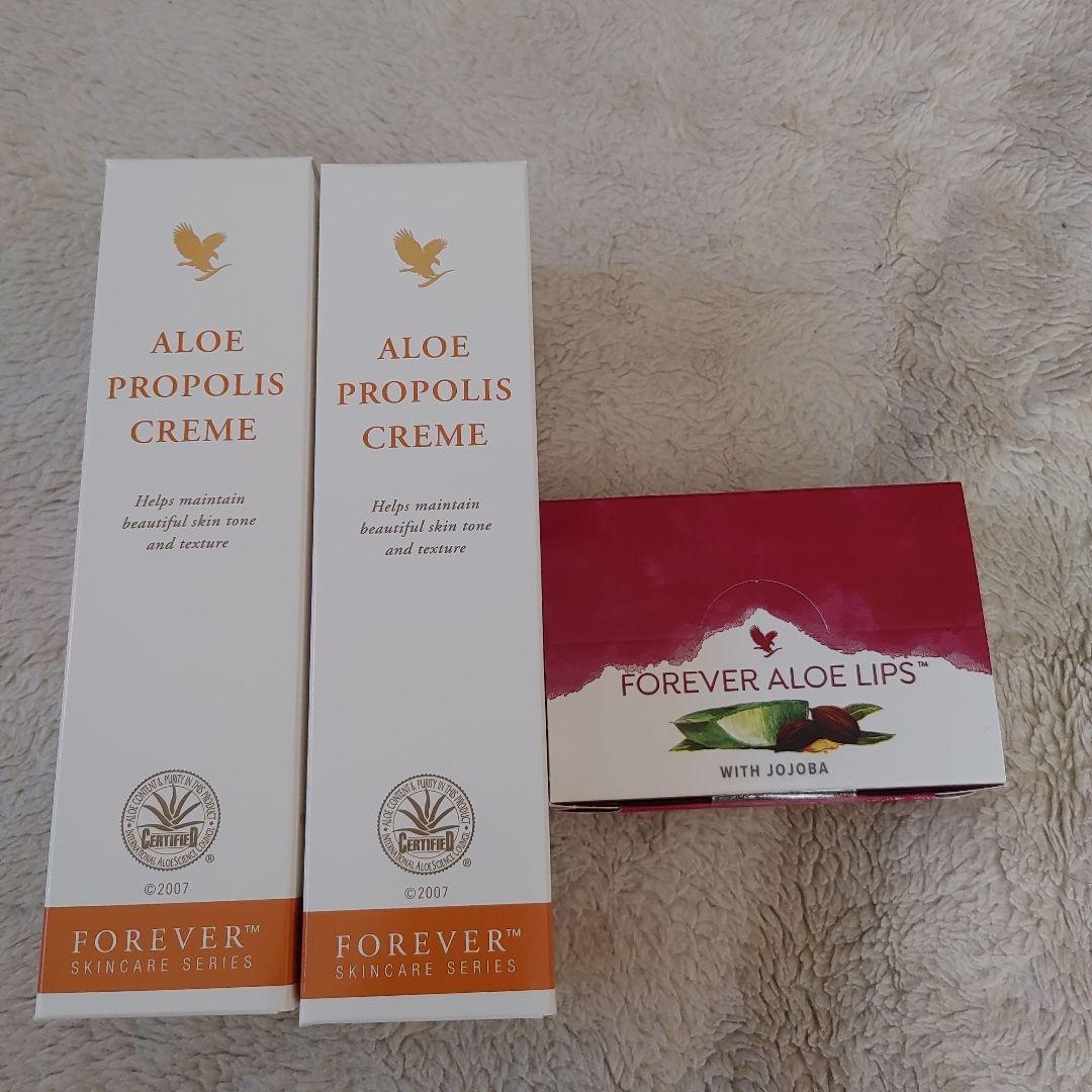 フォーエバー　アロエプロポリスクリーム&リップクリーム　合計8点