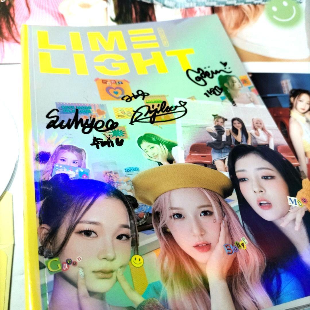 24800⭐本人直筆サイン⭐韓国CD⭐LIME LIGHT ライムライト⭐