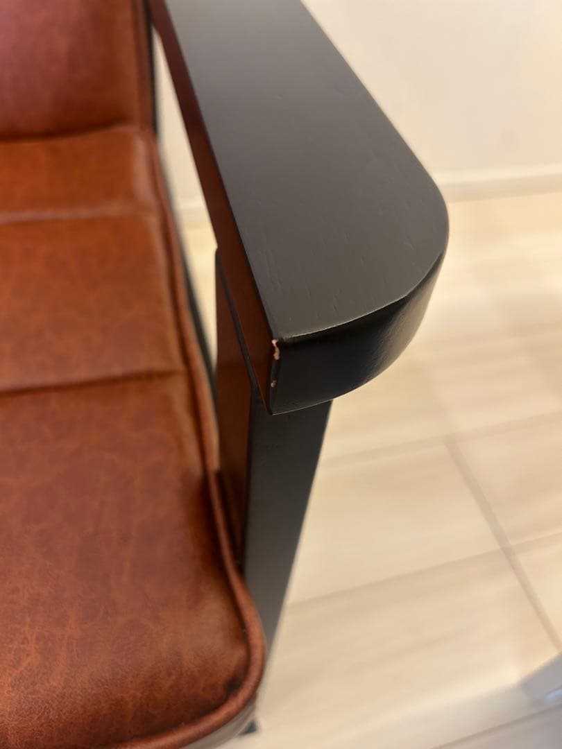 h2ddes 【送料込み】2人掛け ソファー 合皮 レザー調 ブラウン