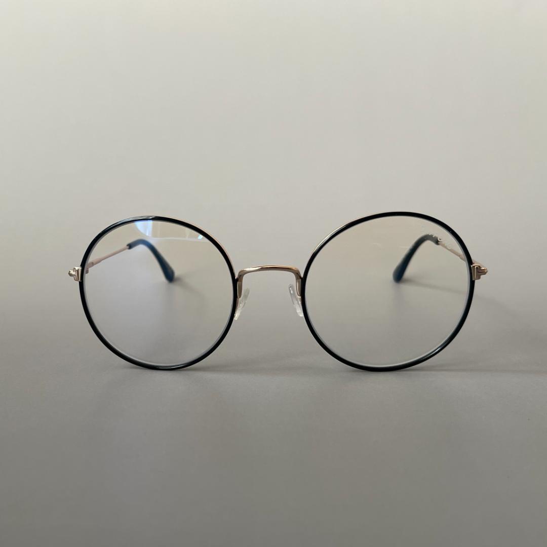 トムフォード メガネ オーバル ブラック ゴールド 黒 金 メタル かわいい