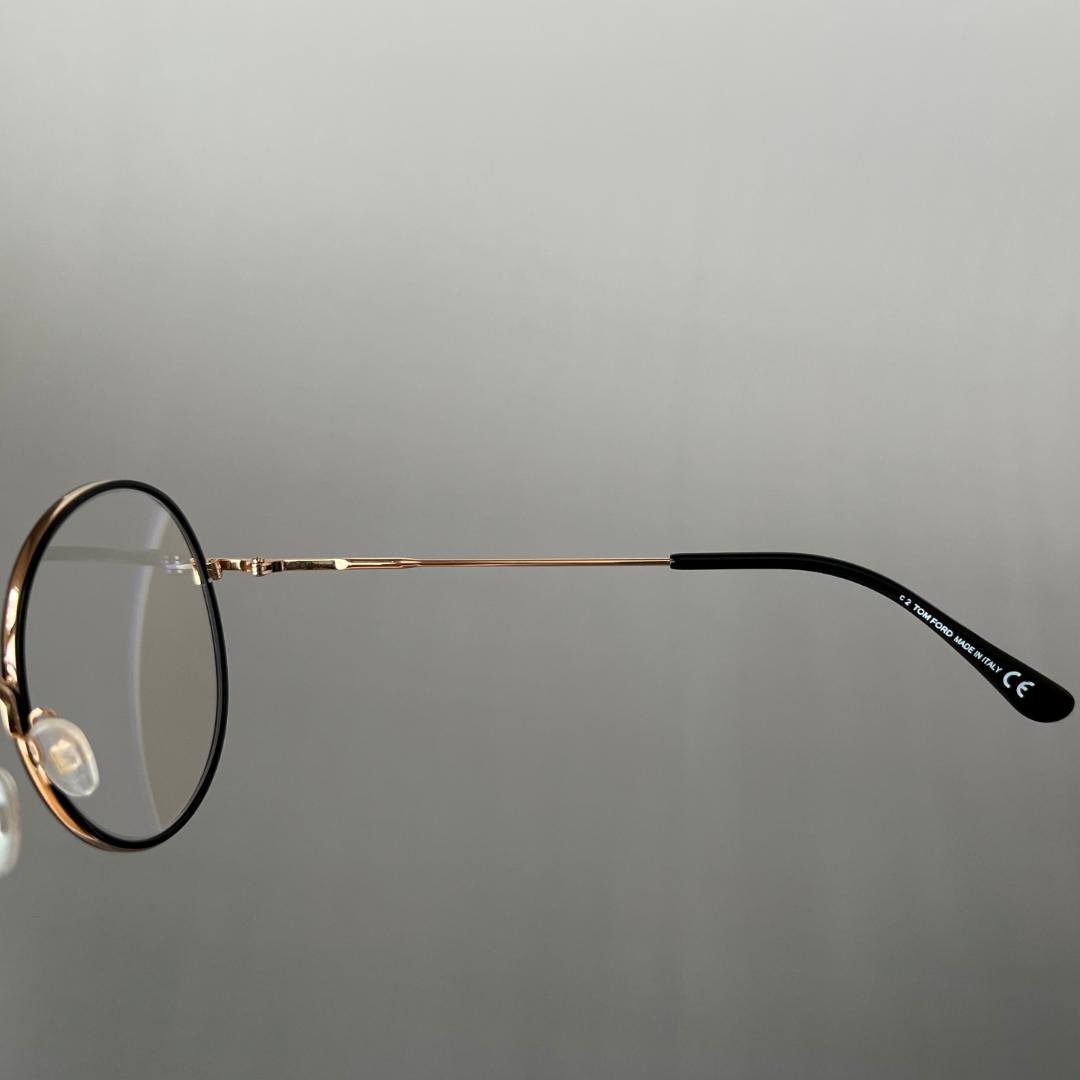 トムフォード メガネ オーバル ブラック ゴールド 黒 金 メタル かわいい