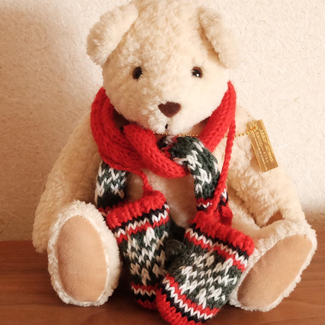 日本製　モンスイユ　くま　ぬいぐるみ　テディベア　マフラー　手袋