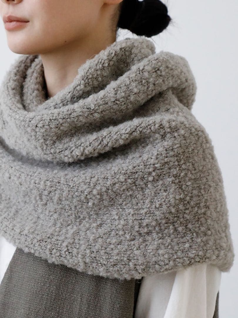 小物 evameva alpaca wool snood grege 2025AW