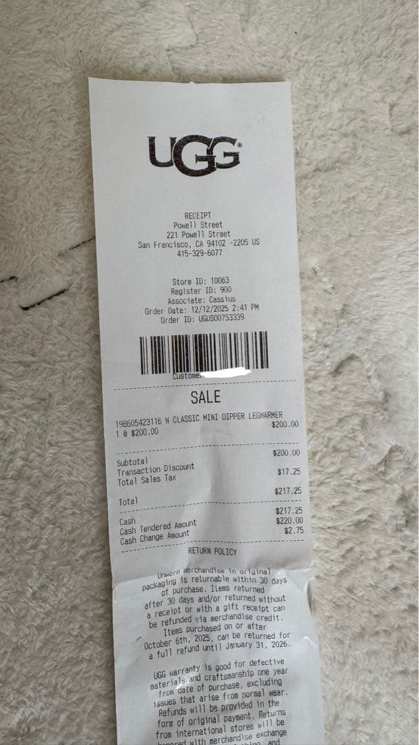 UGG ピンク ミニディッパー ルーズソックス付