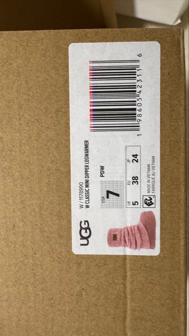 UGG ピンク ミニディッパー ルーズソックス付