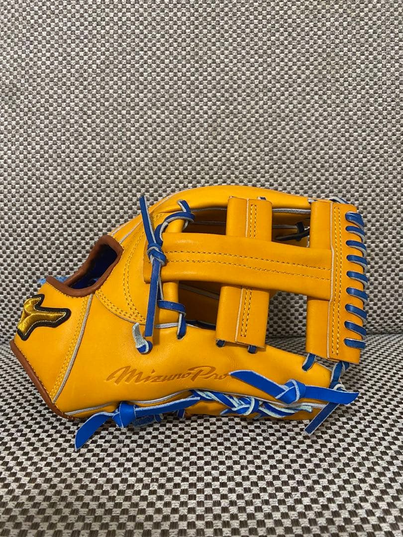 Mizuno Pro 硬式グローブ オレンジ/ブルー