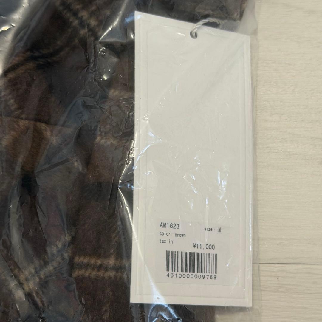 パンツ Ribbon check mini pants brown M andmary