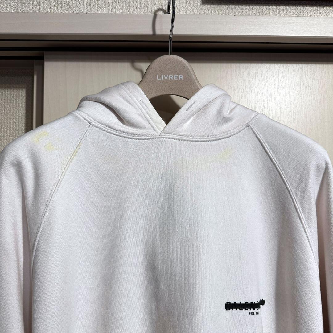 BALENCIAGA　パーカー　白　サイズ1　※汚れあり　HR0296