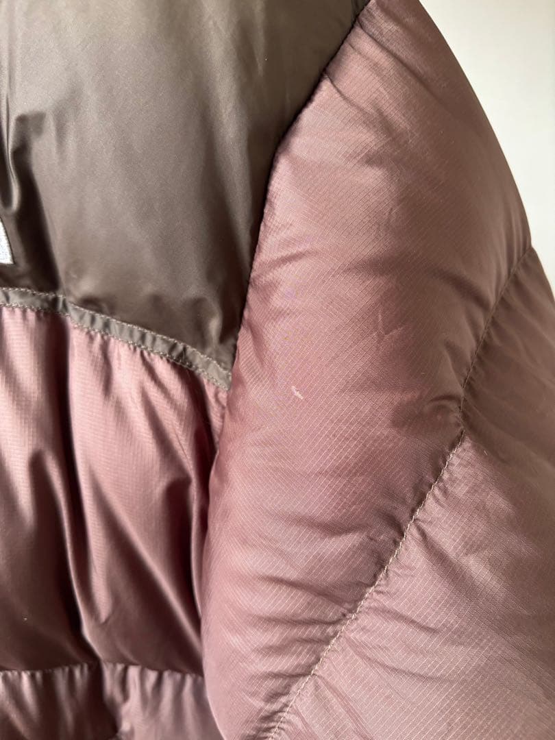 1996 ノースフェイス 700fil ヌプシ センターロゴ ブラウン系 希少