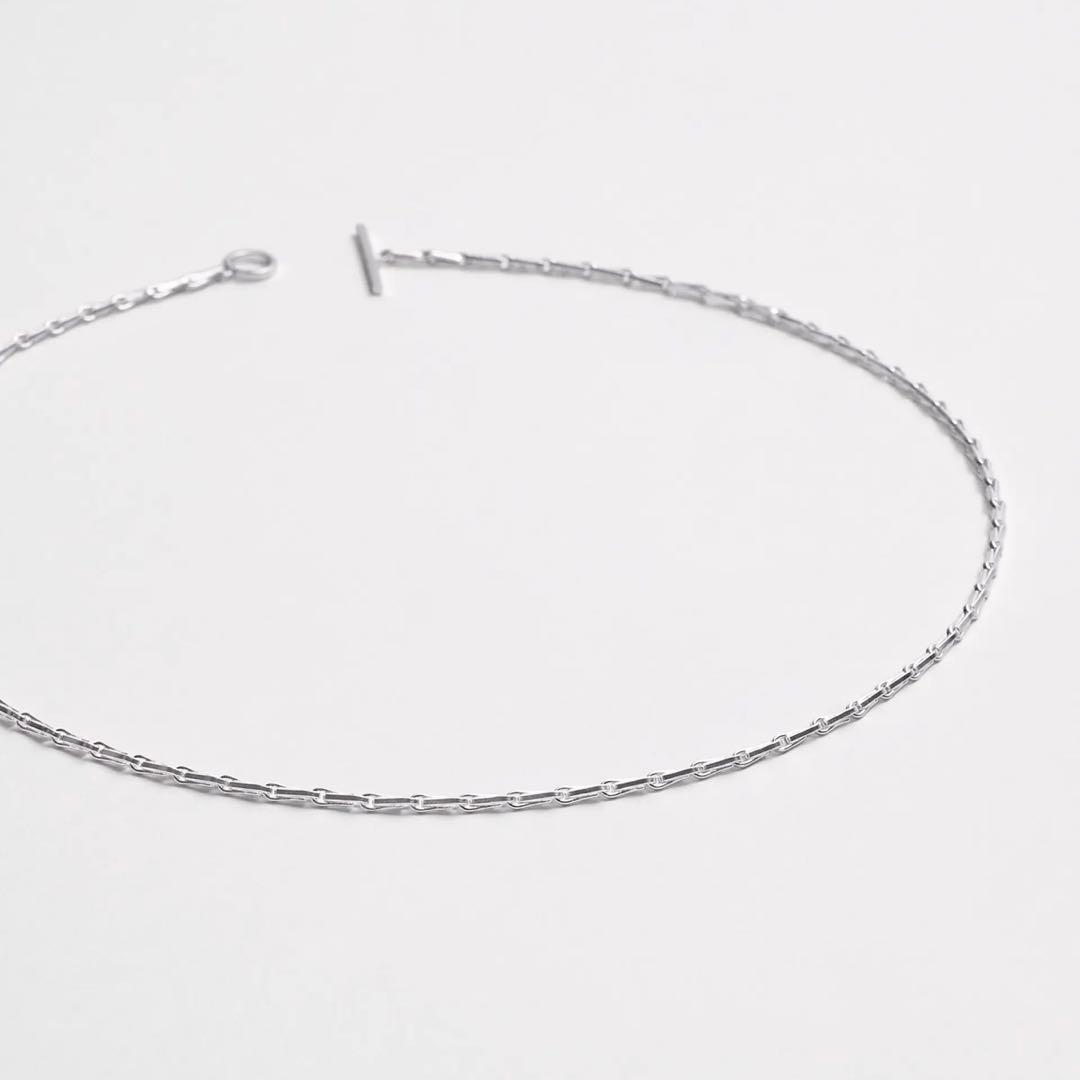 All Blues Fold necklace 42cm シルバー