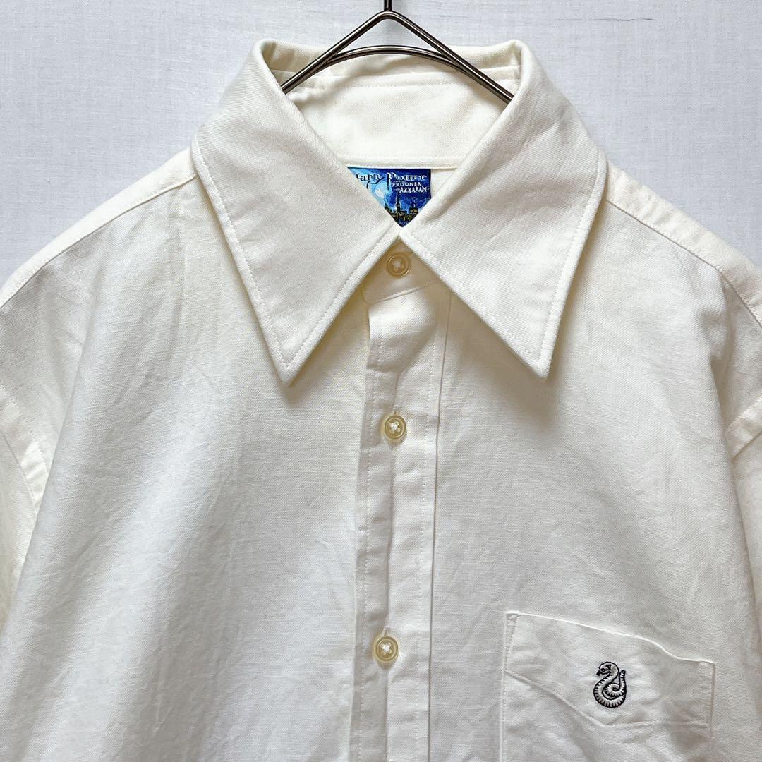 【Harry Potter】長袖 シャツ スリザリン 蛇 刺繍 無地 カジュアル