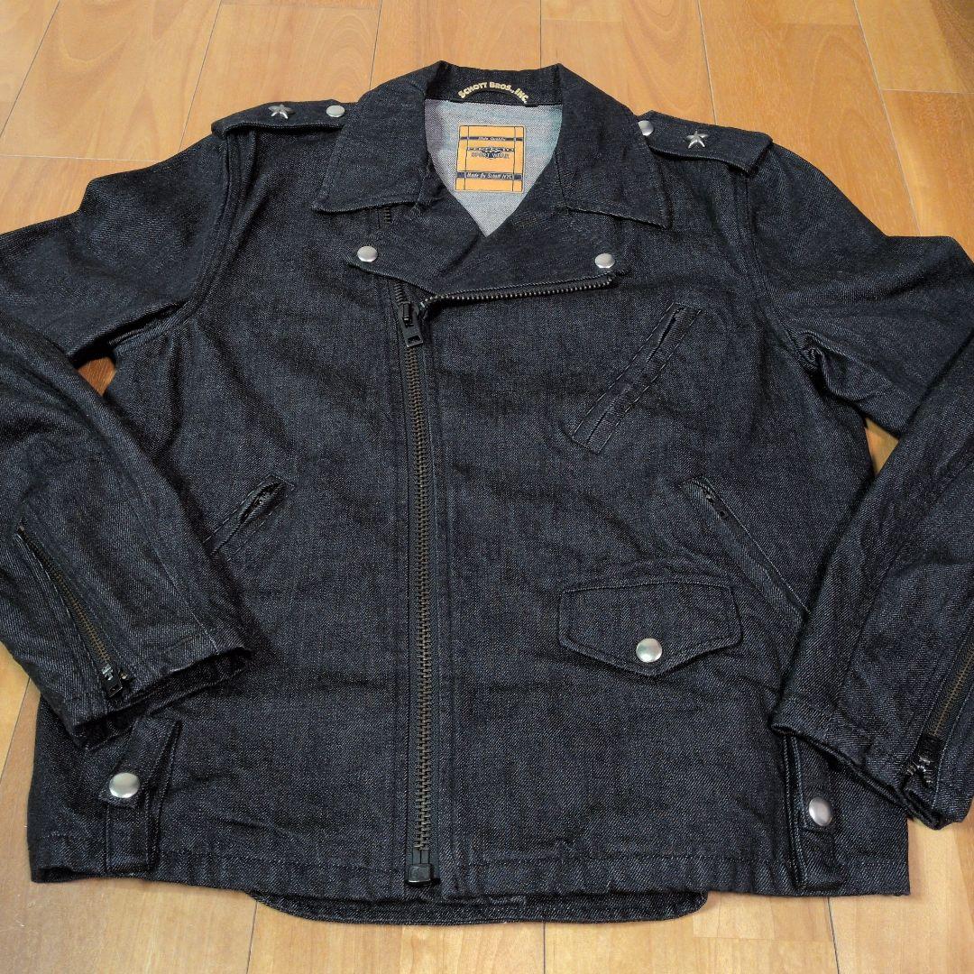 Schott ライダースジャケット ブラックデニム