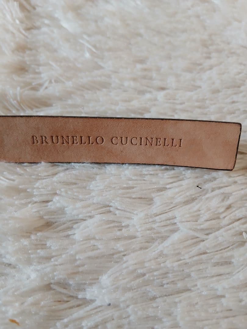 Brunello Cucinelli❗リボン付きヌバックベルト　サイズ/M❗
