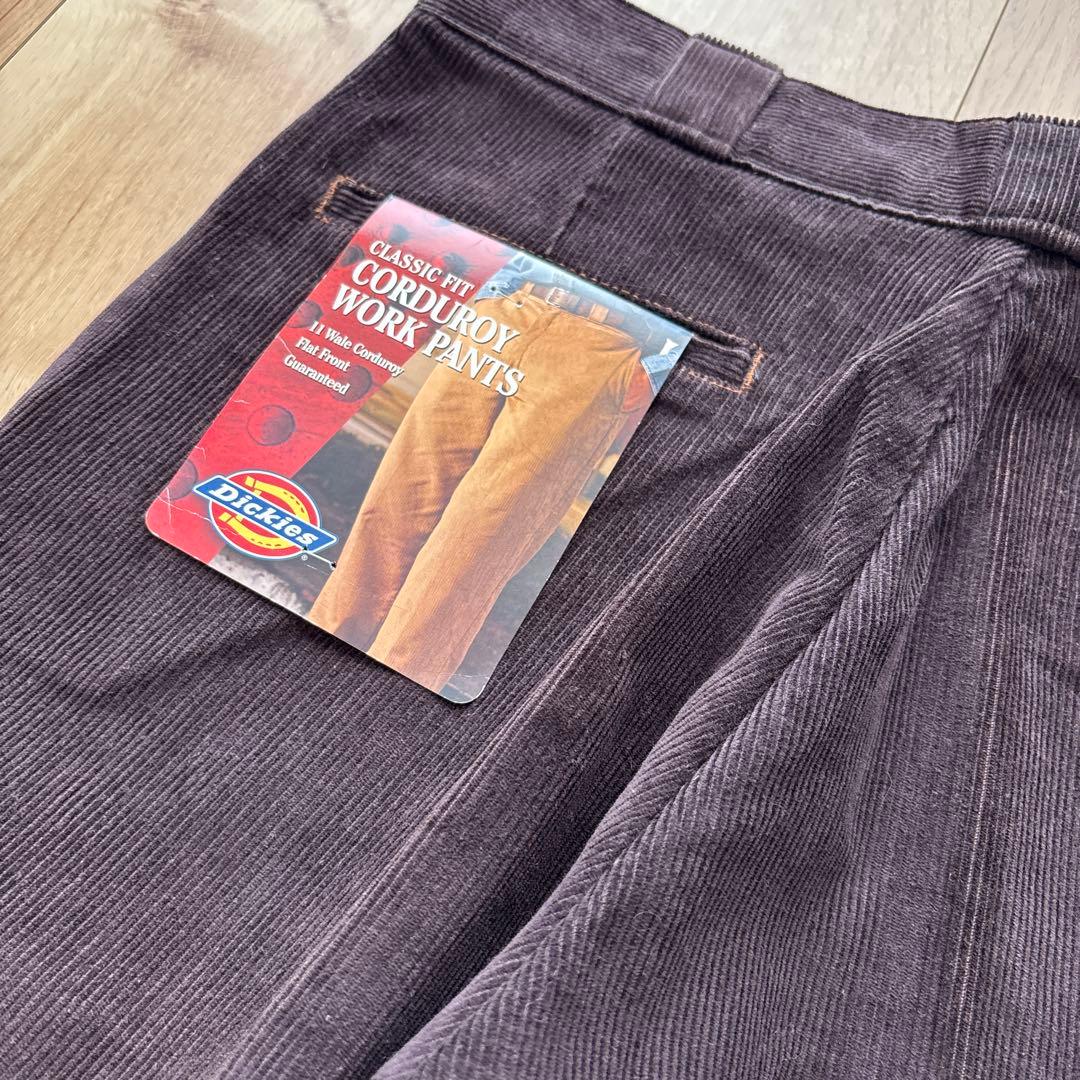 Dickies コーデュロイ　ワークパンツ　90s デッドストック　ブラウン