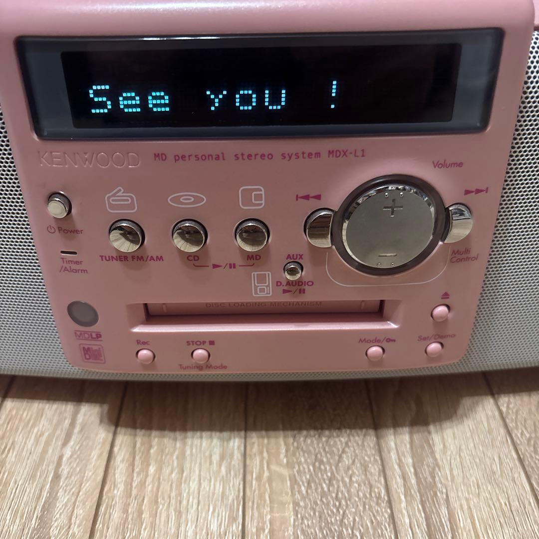 KENWOOD MDX-L1 CD/MDパーソナルステレオピンク//ケンウッド