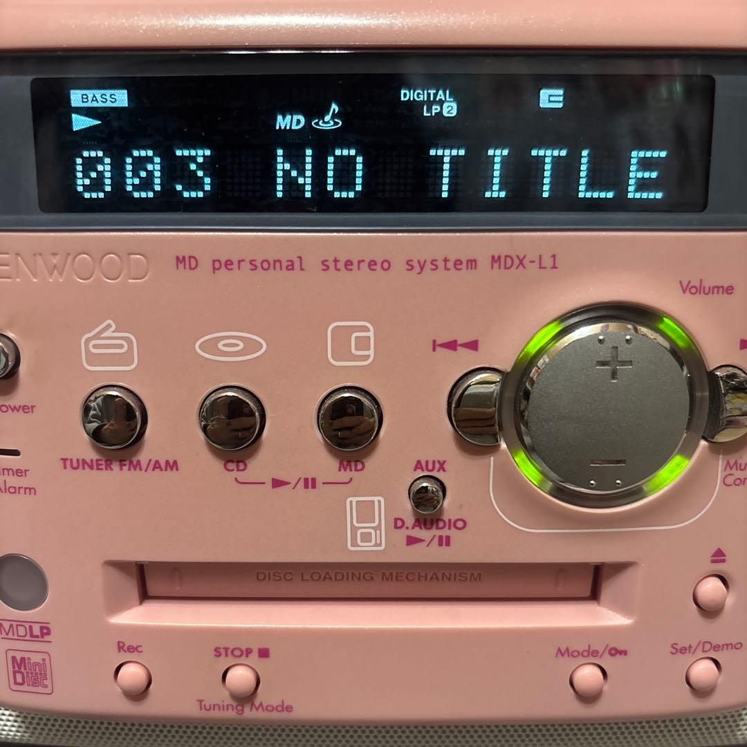 KENWOOD MDX-L1 CD/MDパーソナルステレオピンク//ケンウッド