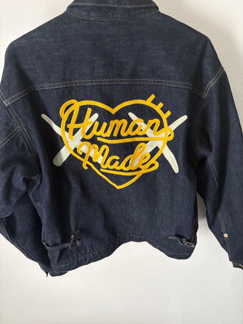 （早い者勝ち）Human Made kawsデニムジャケット Gジャン