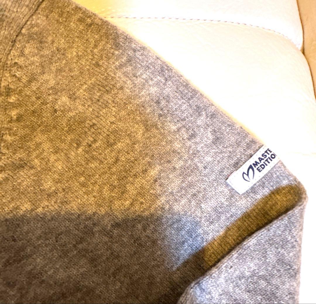 美品！カシミヤ　セーター　M グレー　極暖　マスターバニー　長袖 ニット　バイク