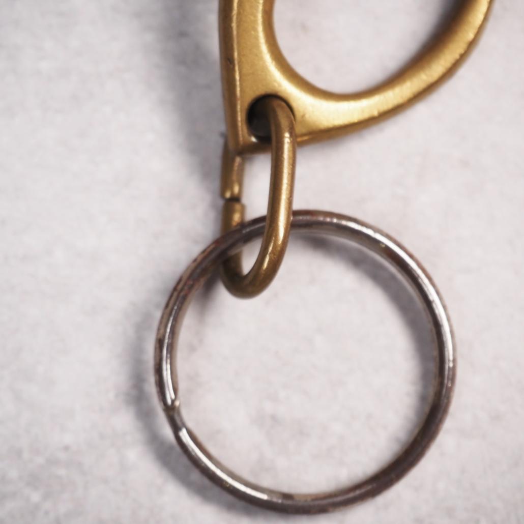 REDMOON S字フック キーホルダー 真鍮 ハンドメイド 限定品 ロゴ刻印