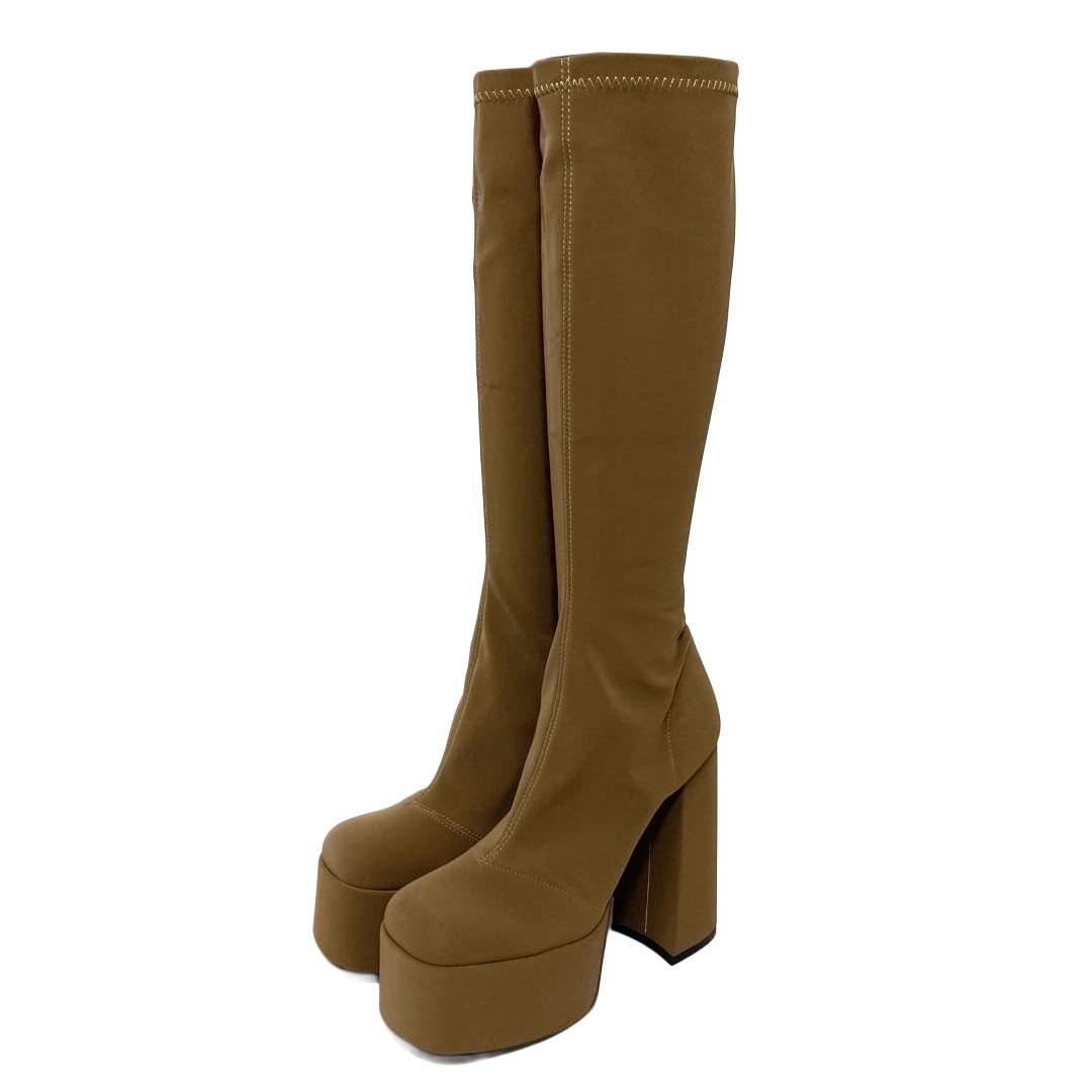 Darich ダーリッチ ウルトラストレッチロングブーツ ブラウン