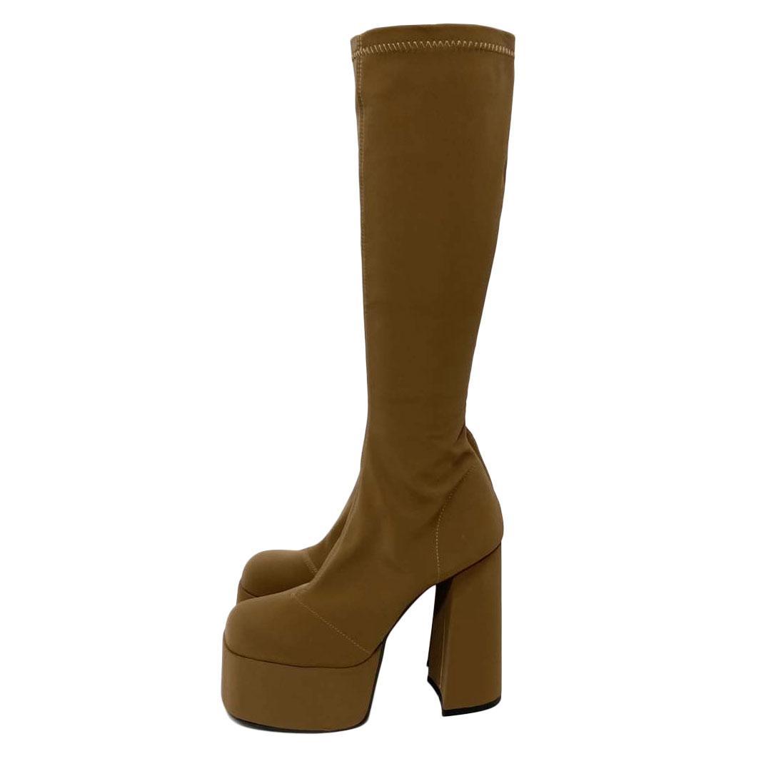 Darich ダーリッチ ウルトラストレッチロングブーツ ブラウン