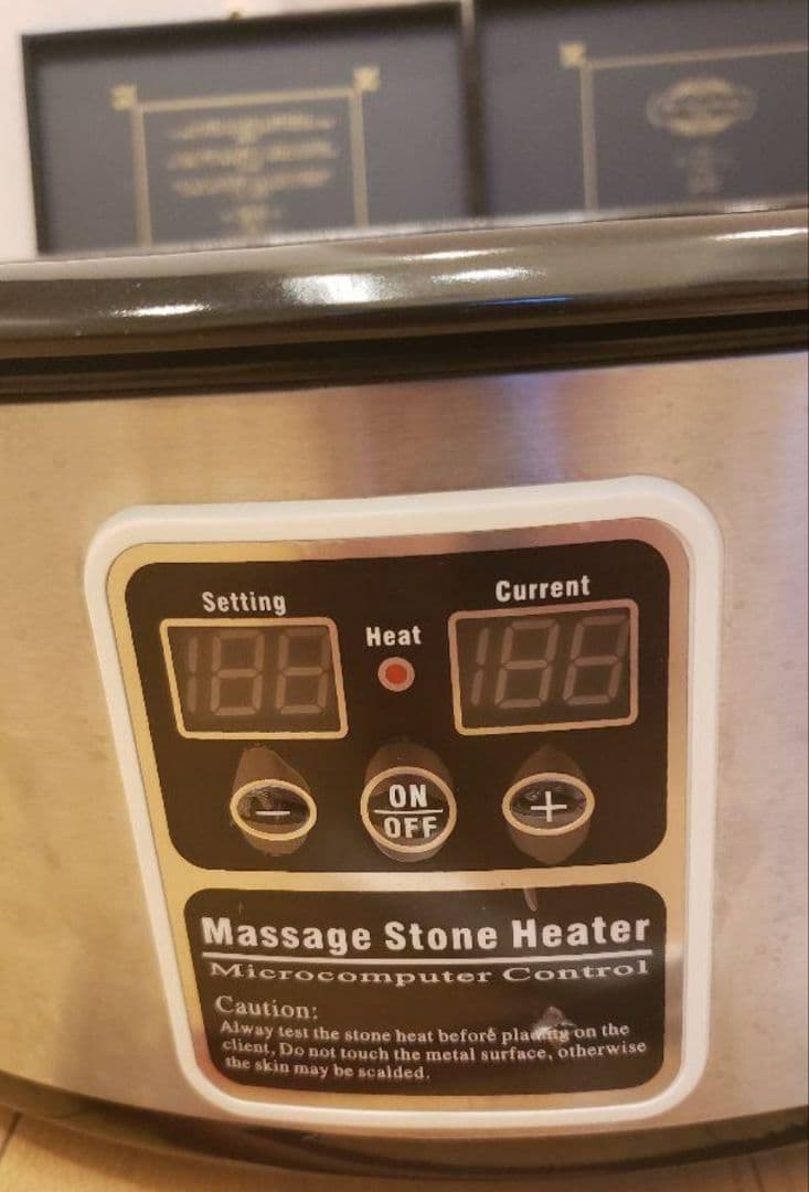 ●期間限定●業務用一式 収納木箱付きホットストーン 玄武石&ストーンウォーマー