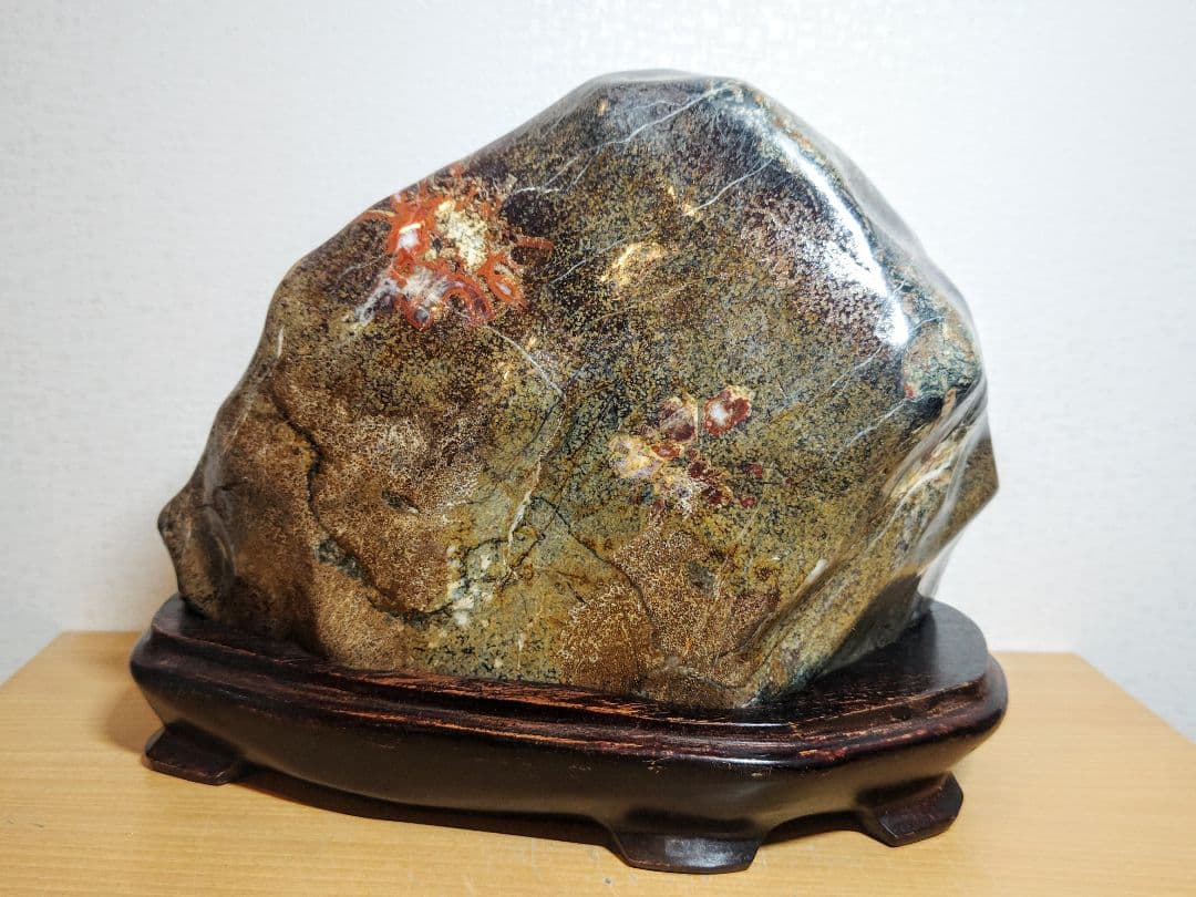 菊花石 24kg 菊紋石 花紋石 紋石 原石 鑑賞石 自然石 誕生石 鉱物 水石