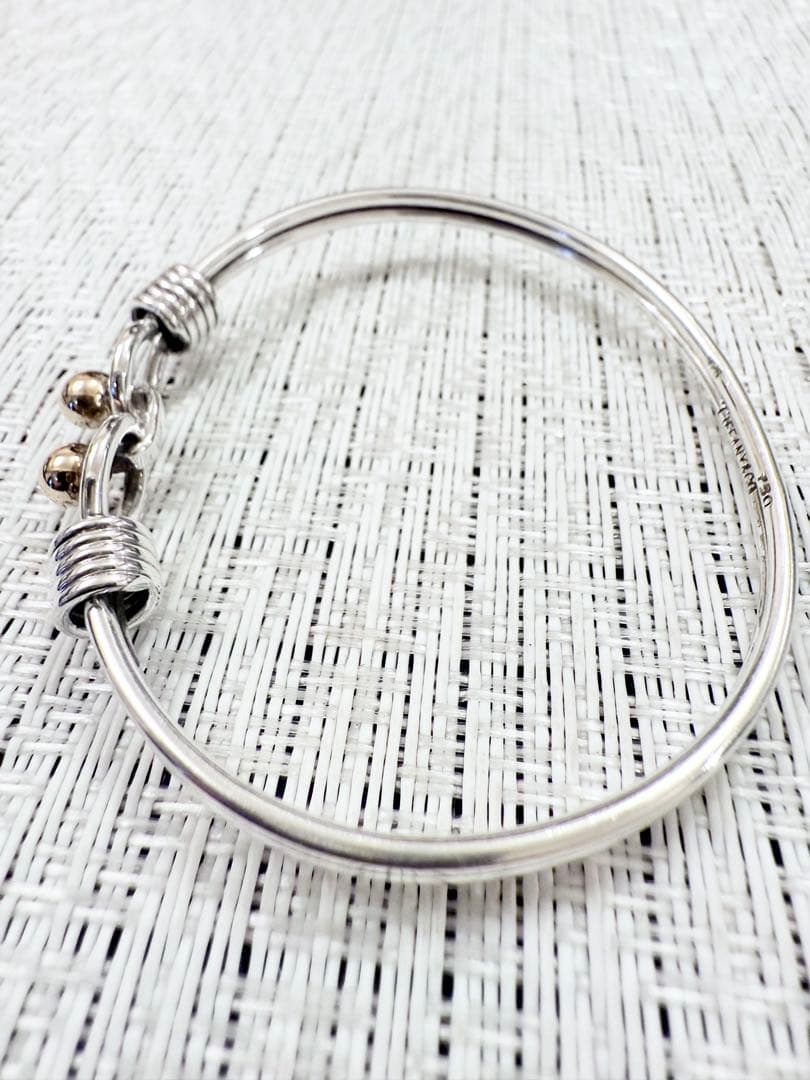 ティファニー ダブルフックアンドアイ バングル 925 750 コンビ