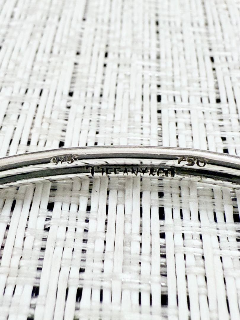 ティファニー ダブルフックアンドアイ バングル 925 750 コンビ