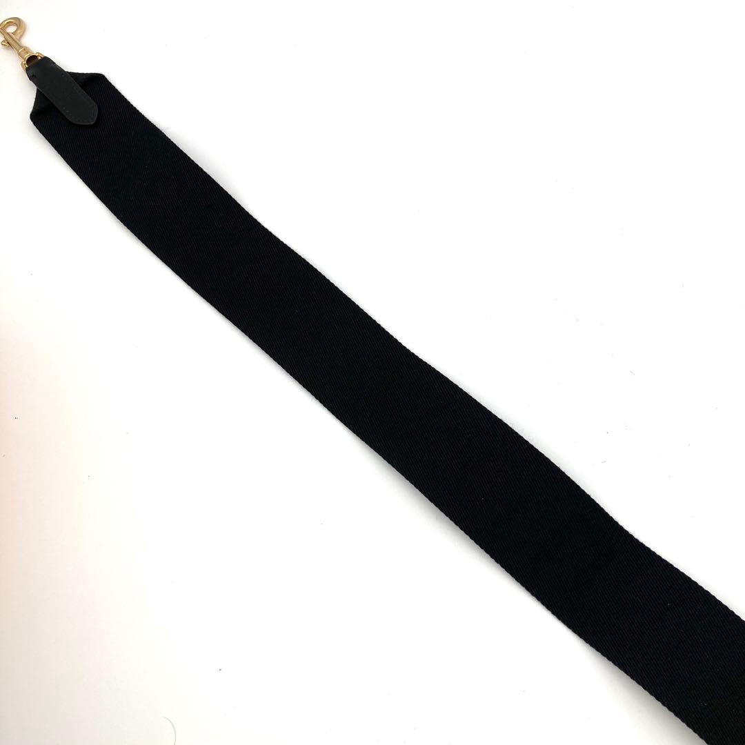 極美品 セリーヌ ショルダーストラップ デカロゴ 黒 CELINE 肩紐 ベルト