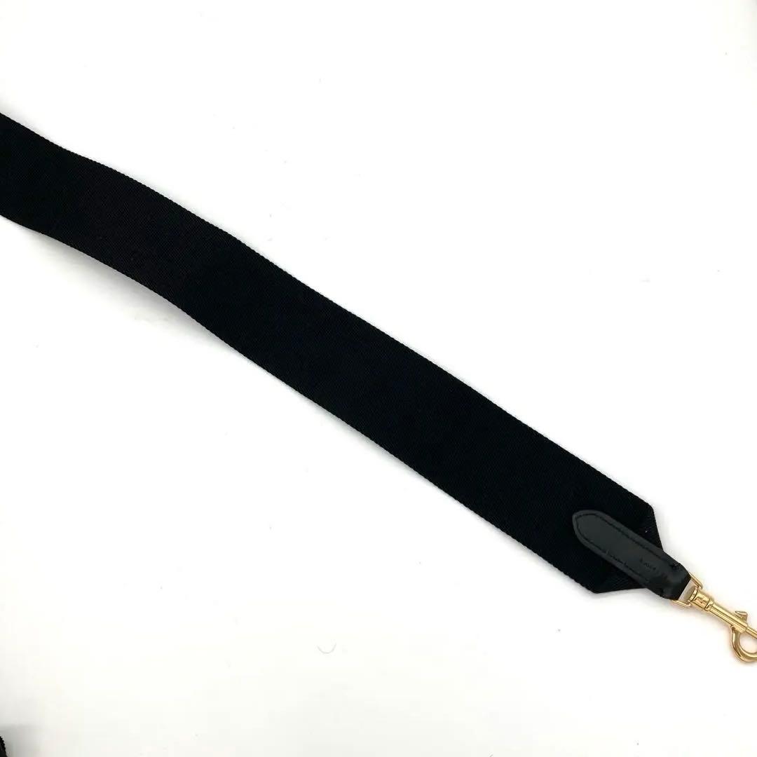 極美品 セリーヌ ショルダーストラップ デカロゴ 黒 CELINE 肩紐 ベルト