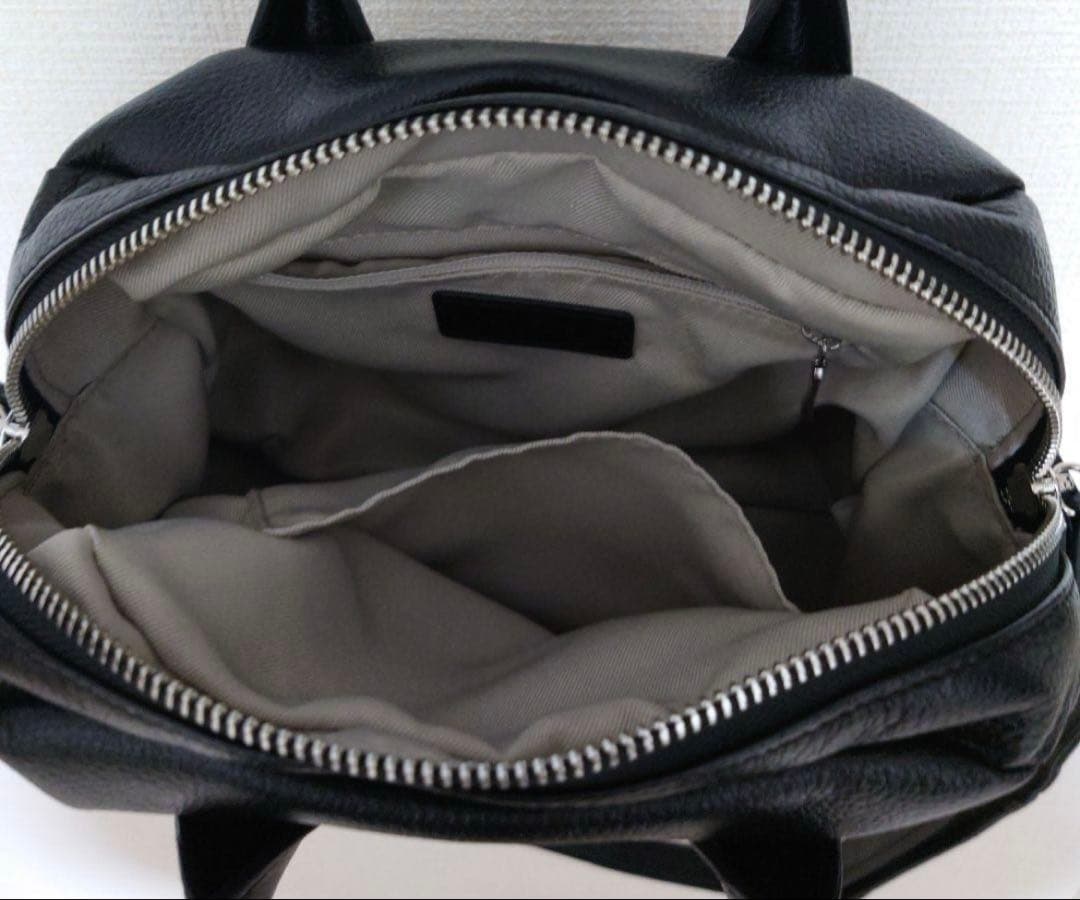 ⭐️ビアズリー新品タグ付牛革本革ラウンドミニボストンバッグ黒人気完売色ZOZO購入