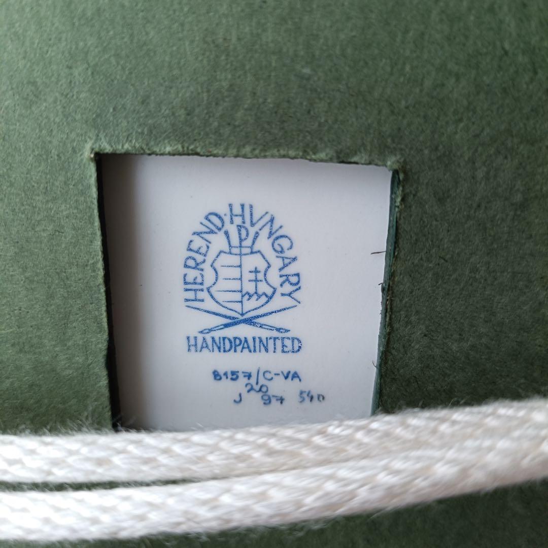 ヘレンド 花と蝶 陶板画 額装 HEREND