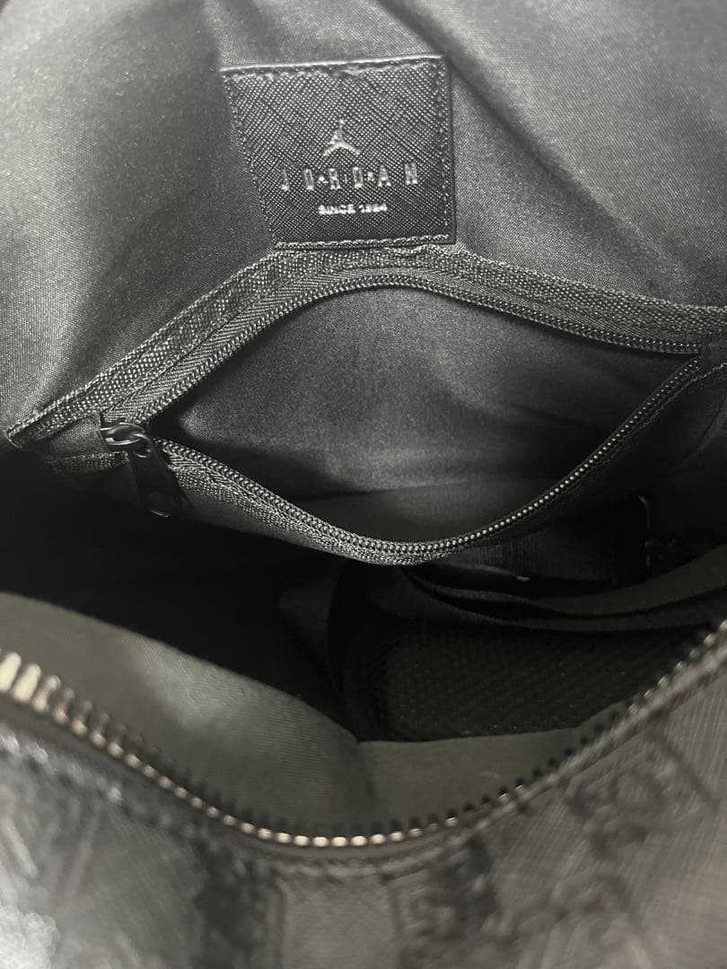 Jordan モノグラムボストンバッグ　レザー調 ブラック　未使用