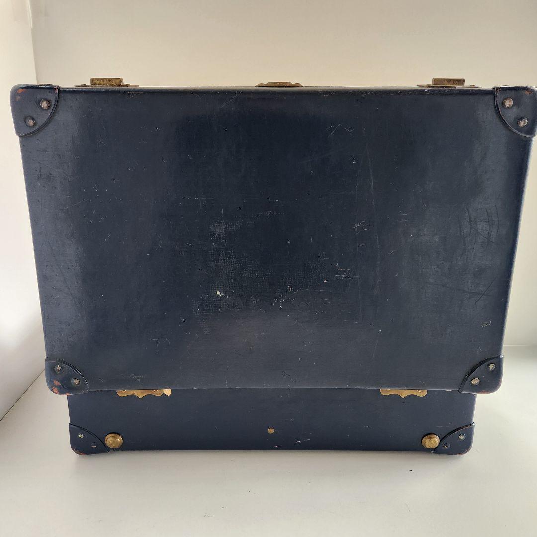 ヴィンテージ　トランク　ネイビー　鍵付き