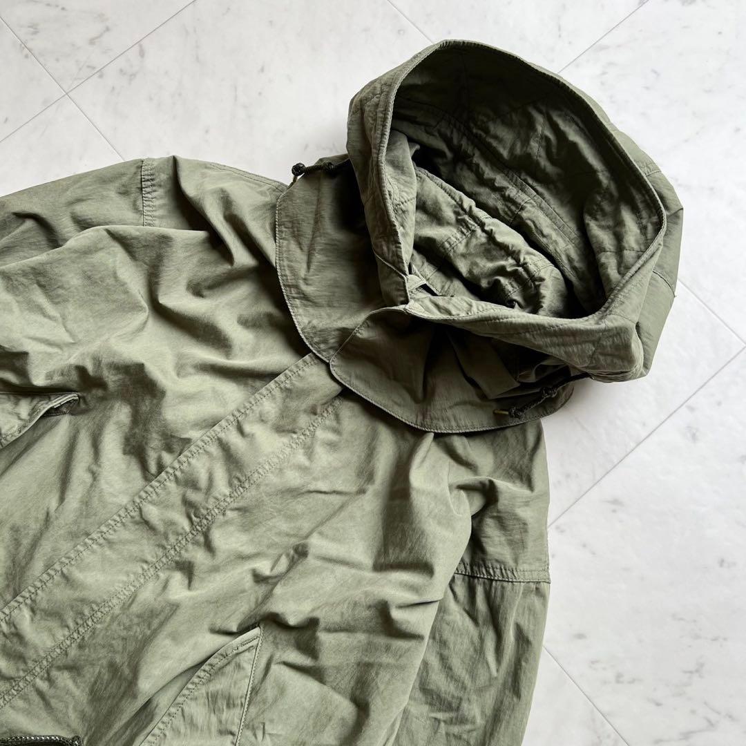 定価4万 kha:ki カーキ コットン×ナイロン硫化ウェザーミリタリーコート