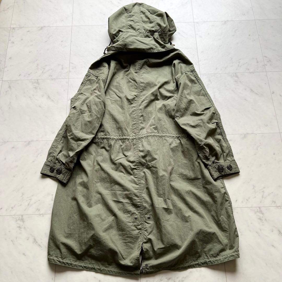 定価4万 kha:ki カーキ コットン×ナイロン硫化ウェザーミリタリーコート