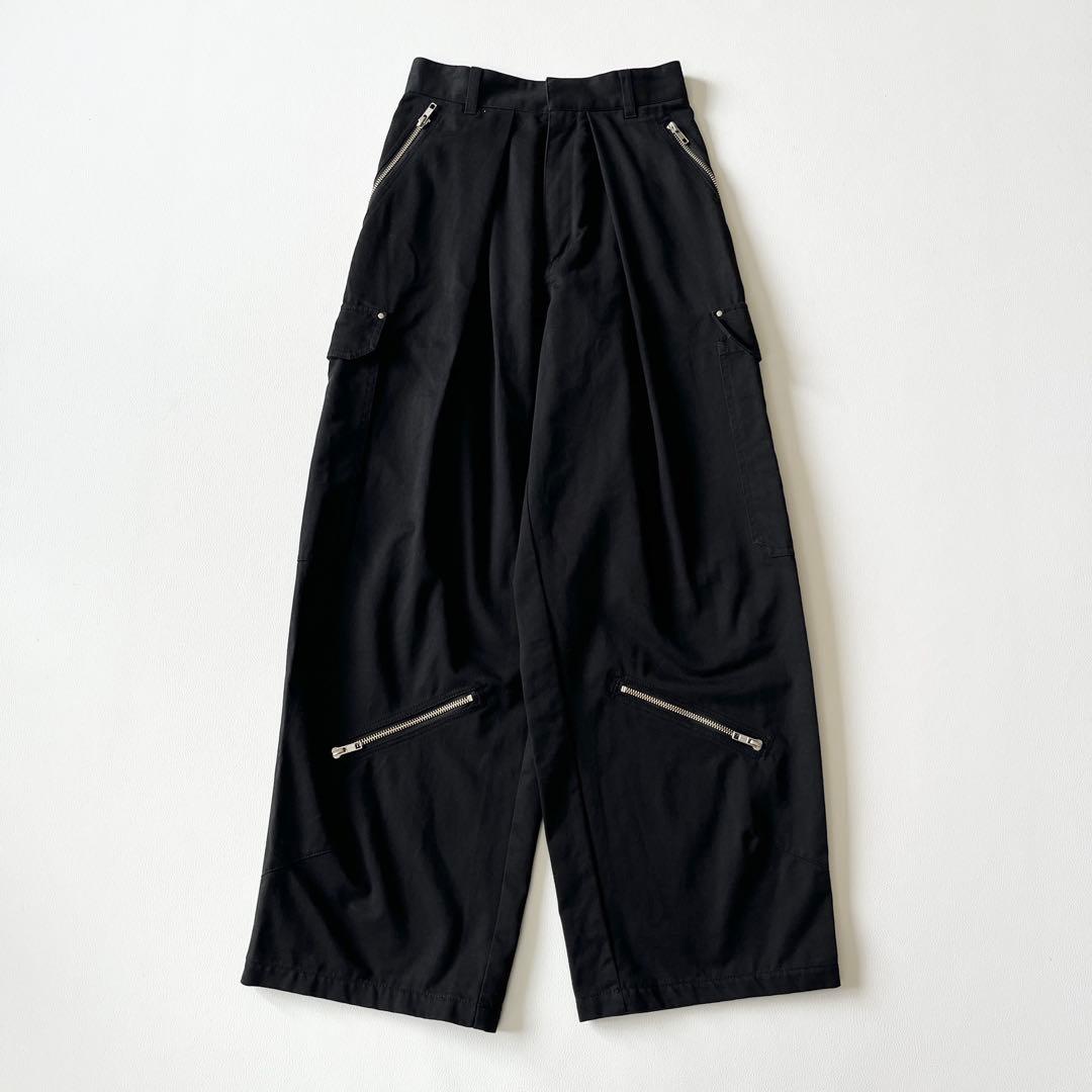 ▼美品✨24AW✨現行✨ユナイテッドトウキョウ ワイドタックカーゴパンツ 黒