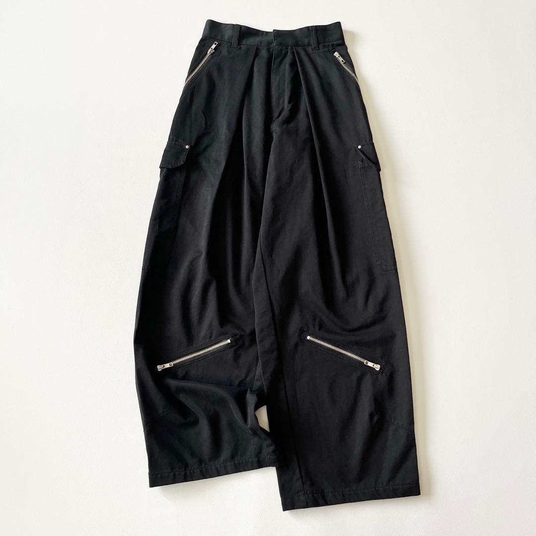 ▼美品✨24AW✨現行✨ユナイテッドトウキョウ ワイドタックカーゴパンツ 黒