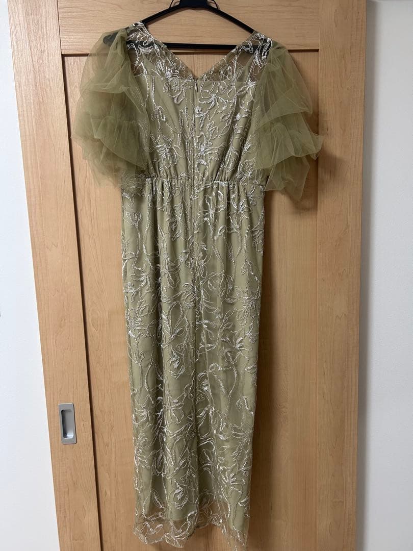 Fluffy sleeve pencil dress LE'RURE リルアー