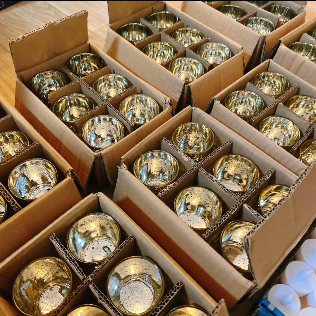 カメヤマキャンドル　キャンドルホルダー 52個&LED ライト51個