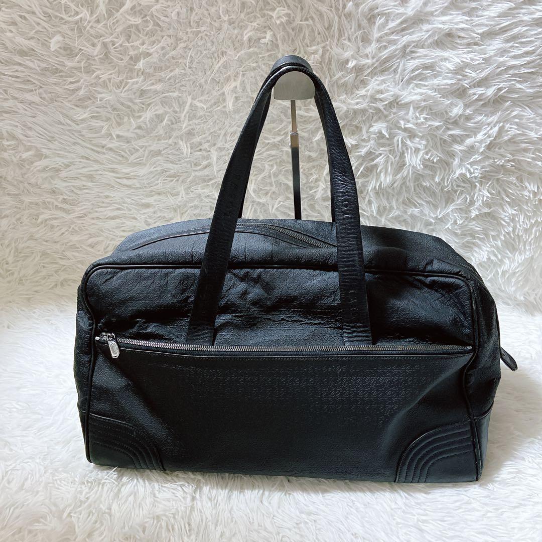 希少⭐️ LOEWE ロエベ　ボストンバッグ　アナグラム　総柄　肩掛け　大容量