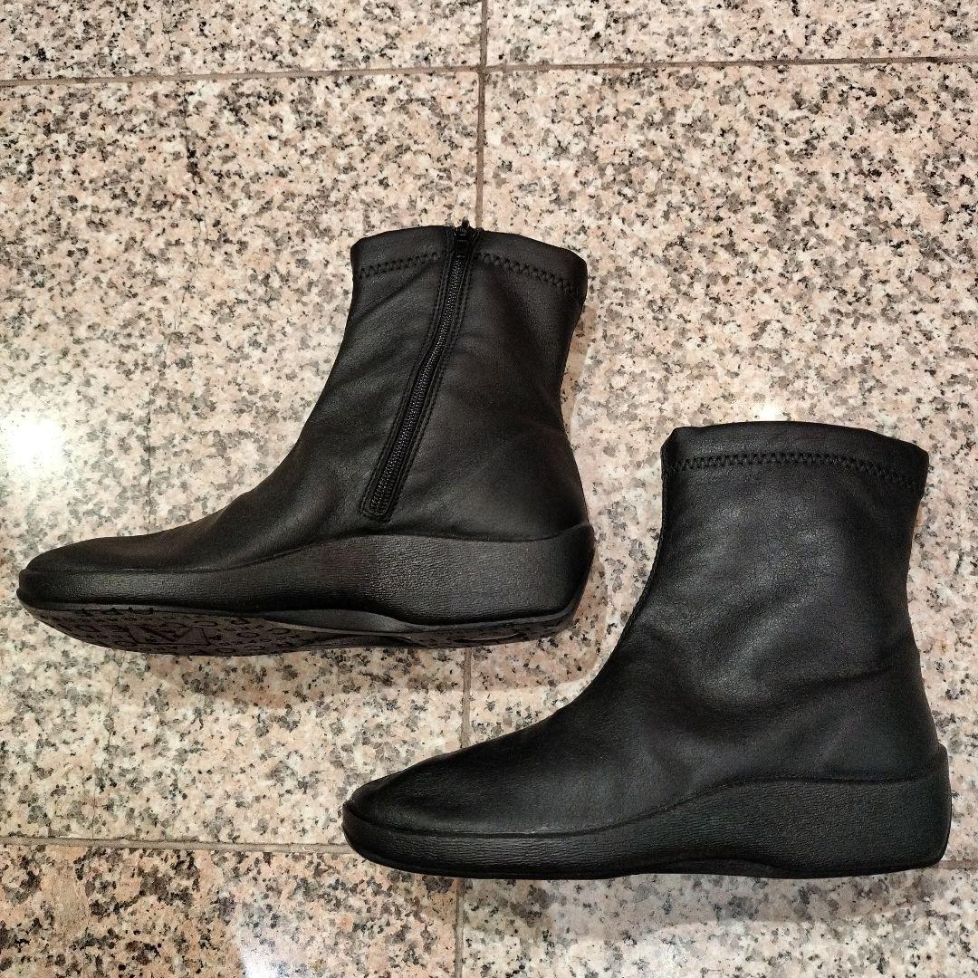 【ARCOPEDICO】【37 24.0cm】黒 ストレッチブーツ