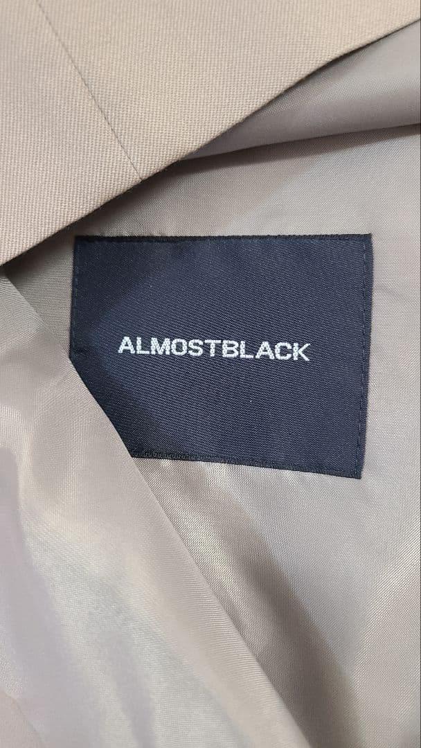 オールモストブラック ウール ジャケット ベージュ 2 ALMOSTBLACK