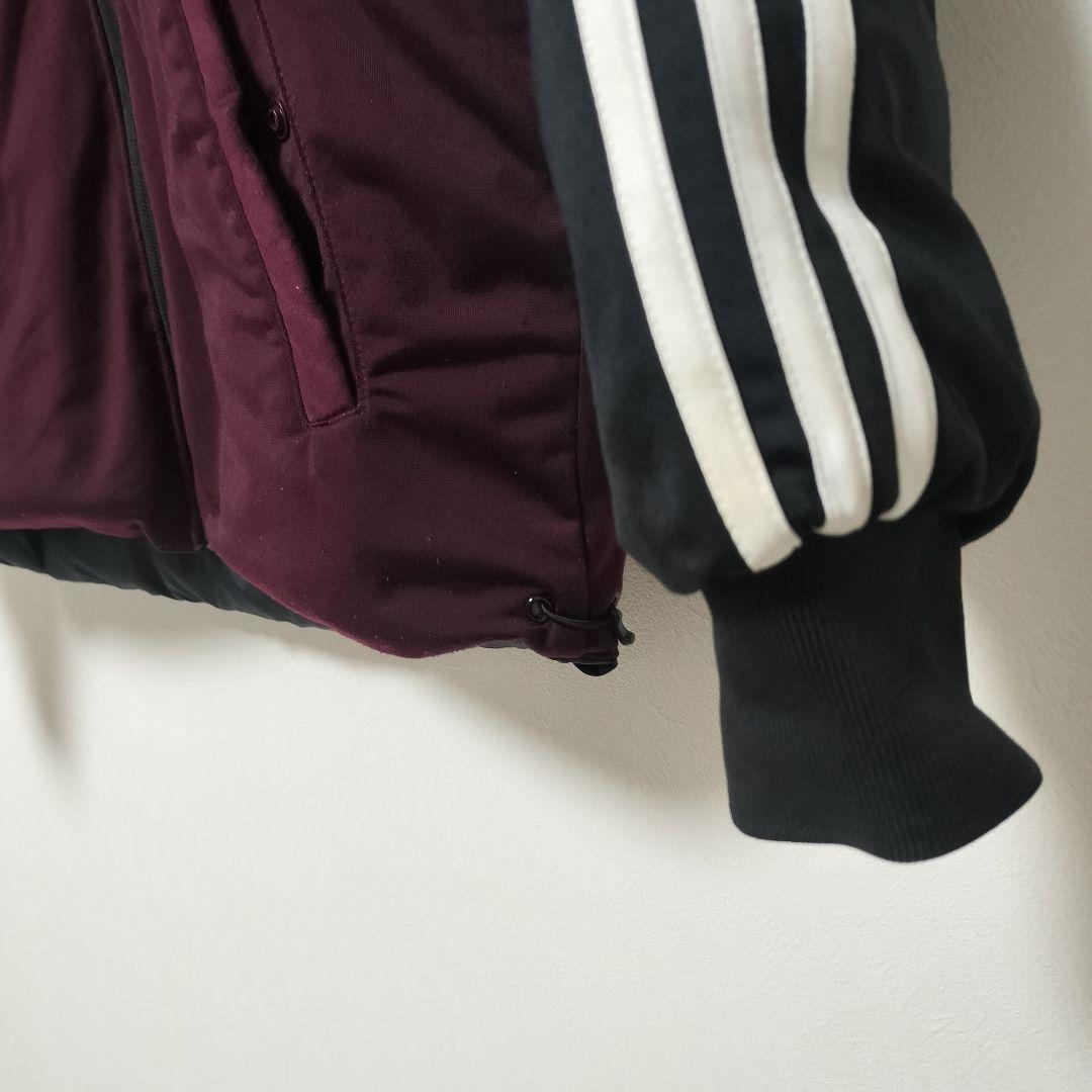 adidas アディダス スーパースター リバーシブル ダウンジャケット 黒紫