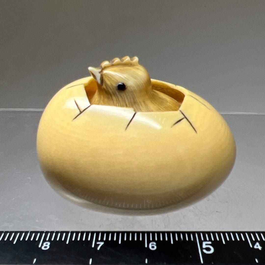 正堂在銘　極上からくりひよこ根付　36g 東Y8-0204☆2Fタエチ